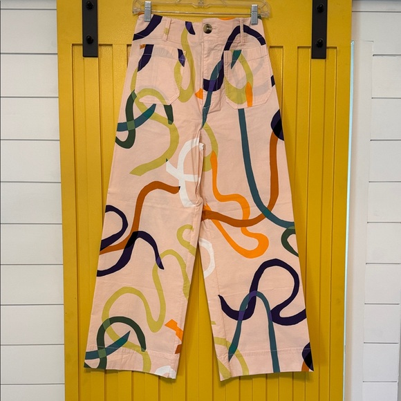 Anthropologie Pants - Anthropologie Colette Multicolor Abstract Print Wide-Leg Pants